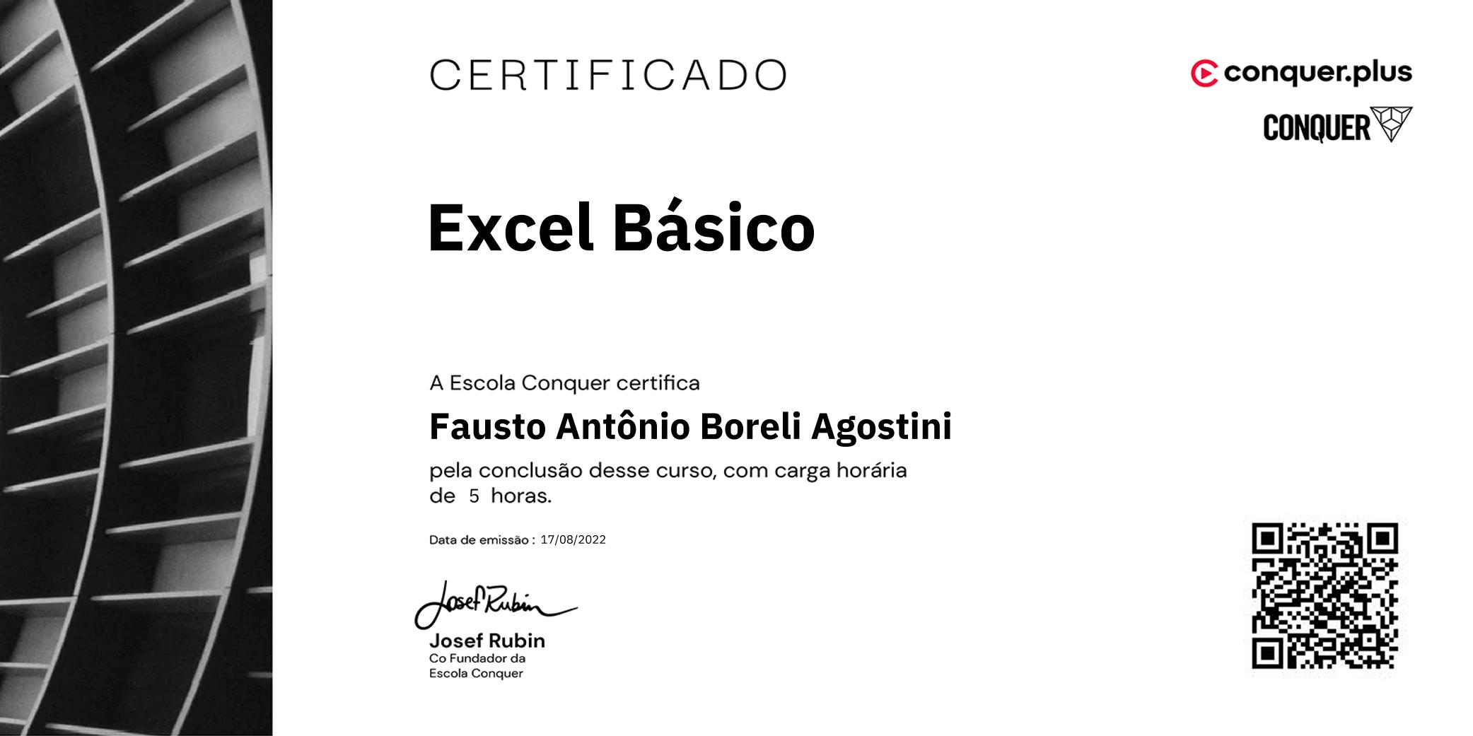 Certificado de Excel Básico